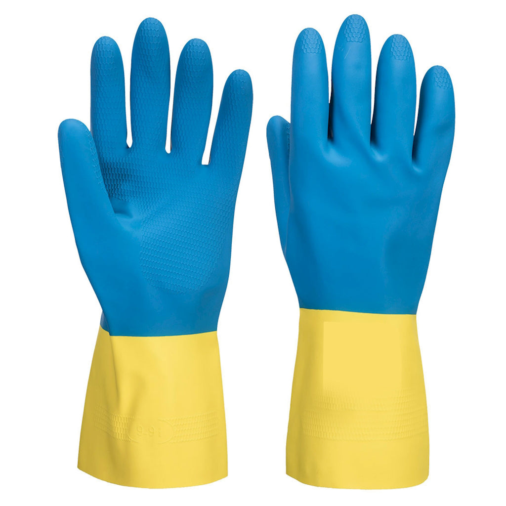 VAM - Guanti Antiacido Lattice/Neoprene KLK-03 | Doppia Immersione | Antiscivolo | EN 374 TYPE A