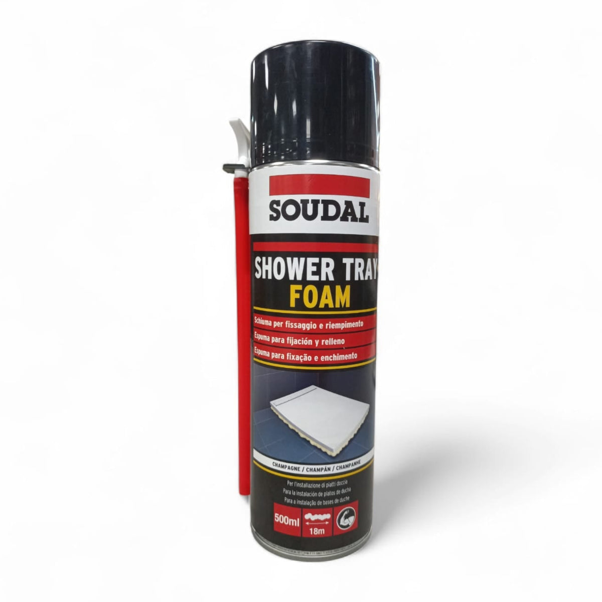 SOUDAL - Shower Tray Foam 500ml 173023 | Schiuma Poliuretanica | Bassa Espansione | Piatti Doccia