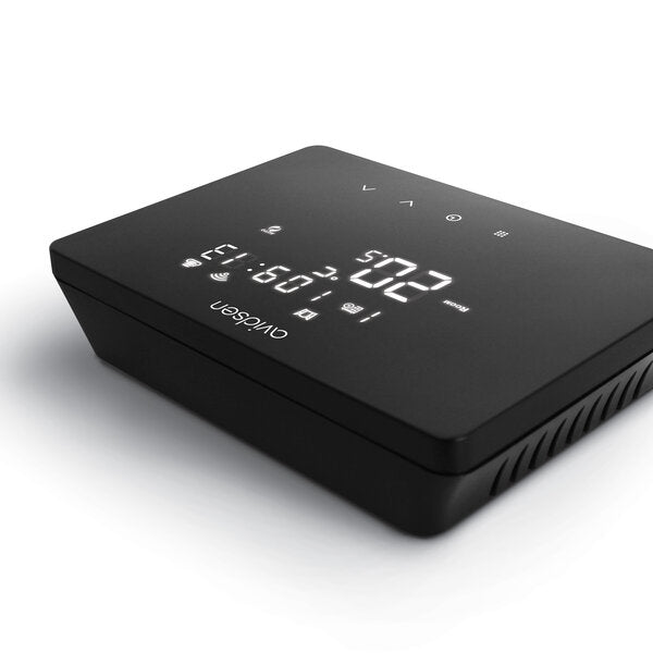 AVIDSEN - Cronotermostato Wi-Fi Filare Nero 127073 | HomeTemp | 230V | Caldaia e Pompa di Calore | Alexa Google