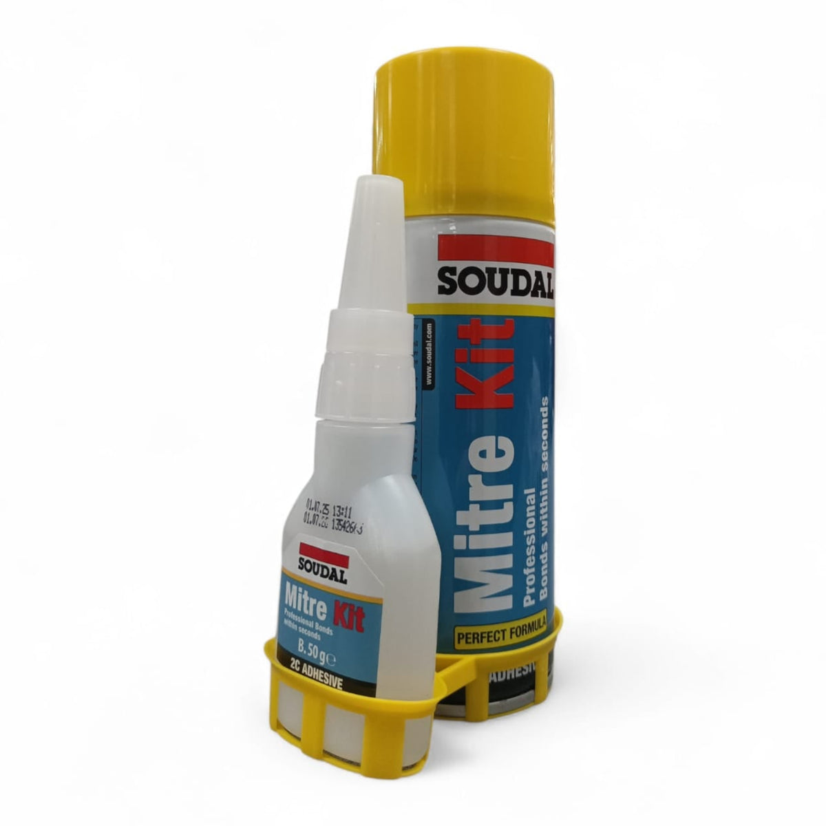 SOUDAL - Colla Super Rapida con Attivatore MITRE KIT | Cianoacrilato | Bicomponente | Presa 1 Minuto