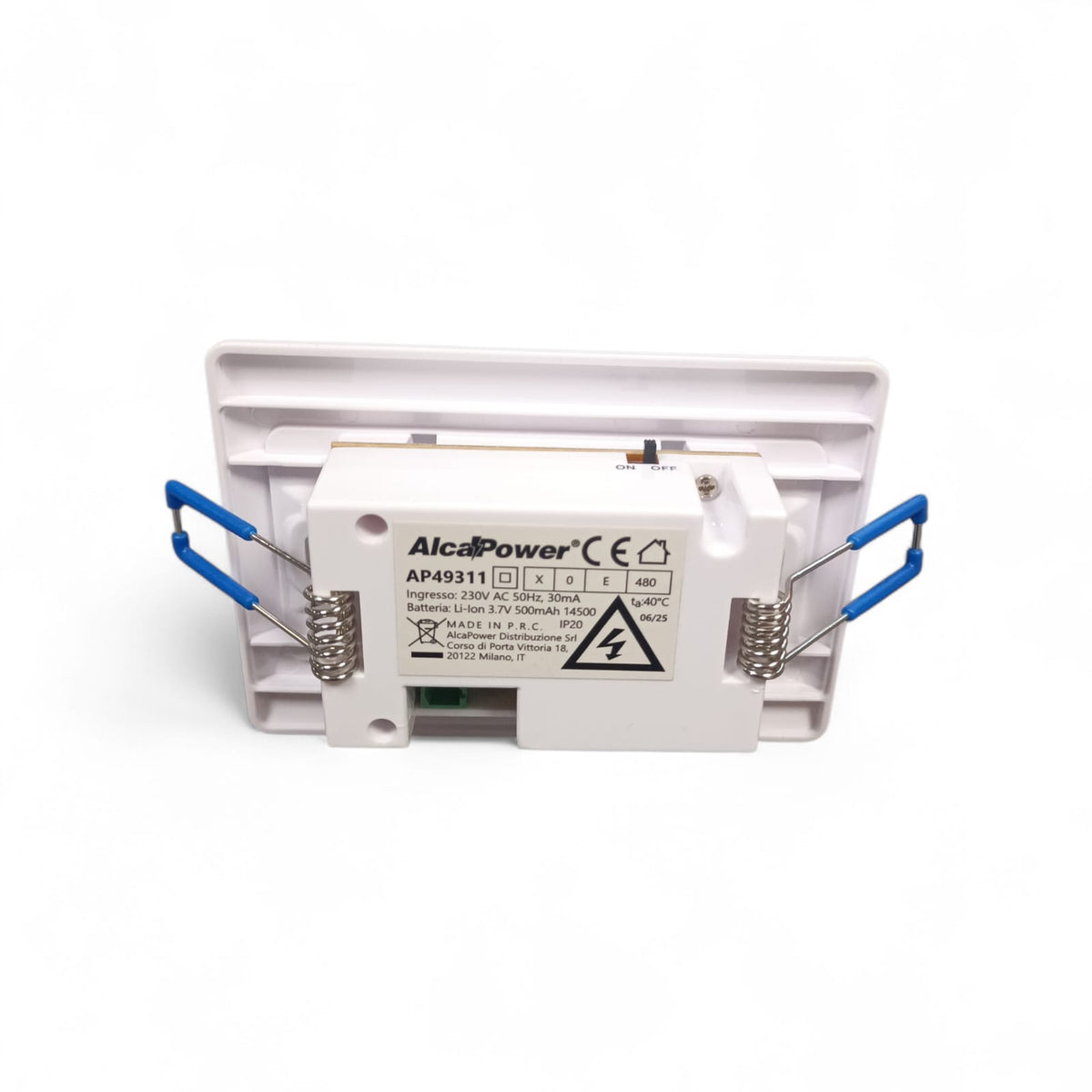 ALCAPOWER - Lampada d'Emergenza da Incasso Serie 503 | 15 lm | 8h Autonomia | IP20 | 930413
