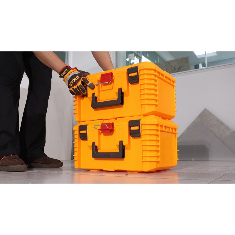 INGCO - Cassetta Impilabile Alta PRO 19" PBXS103 | Sistema Modulare | 25 kg | 480x320x248mm