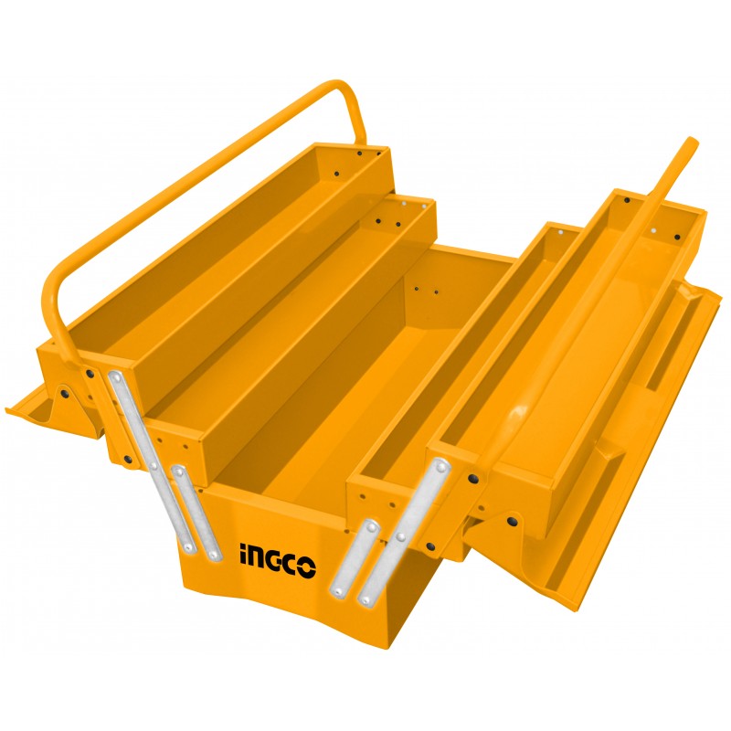 INGCO - Cassetta Porta Attrezzi in Metallo HTB02 | 3 Strati | 495x200x290mm | Acciaio 0,6-0,8mm
