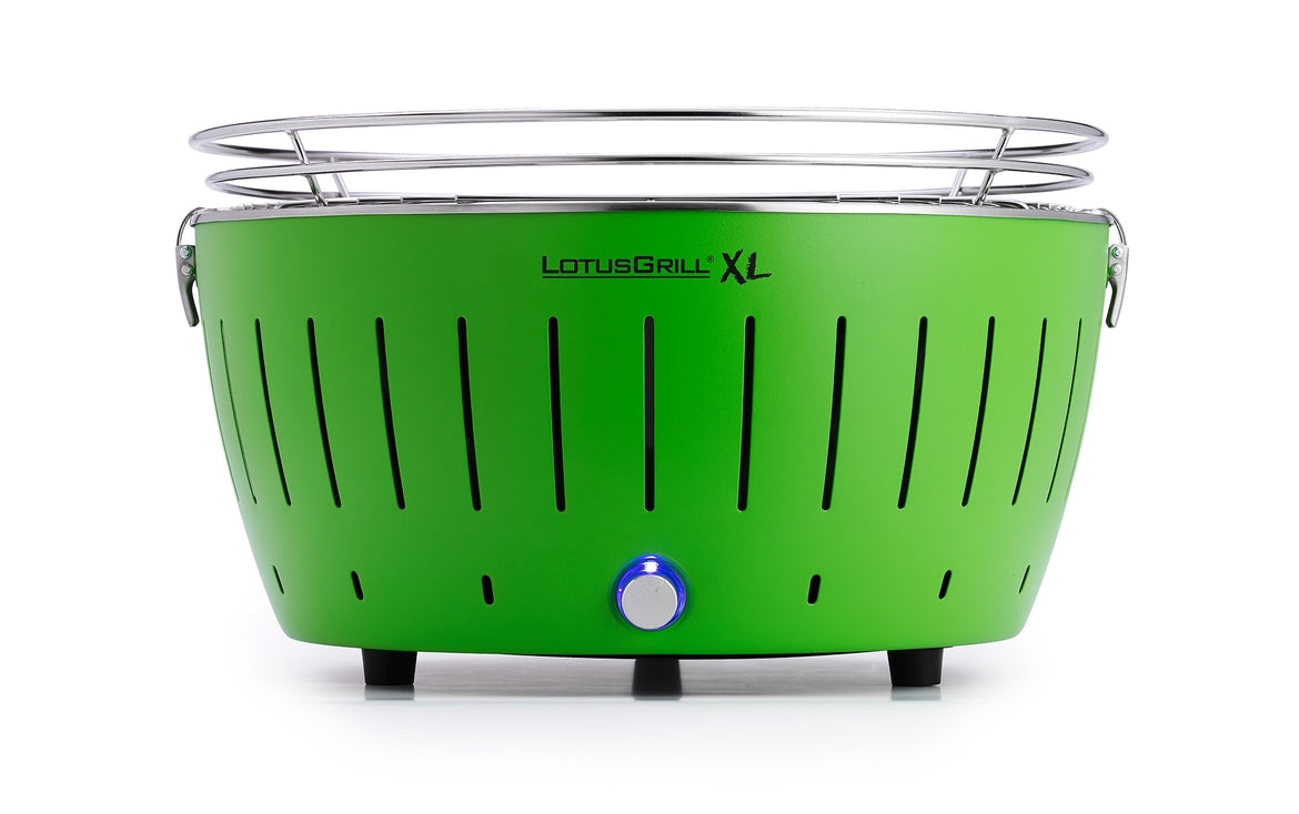 LOTUSGRILL - Barbecue da Tavolo XL | Carbonella Senza Fumo | Griglia Ø40,5cm | 6,5 kg | USB