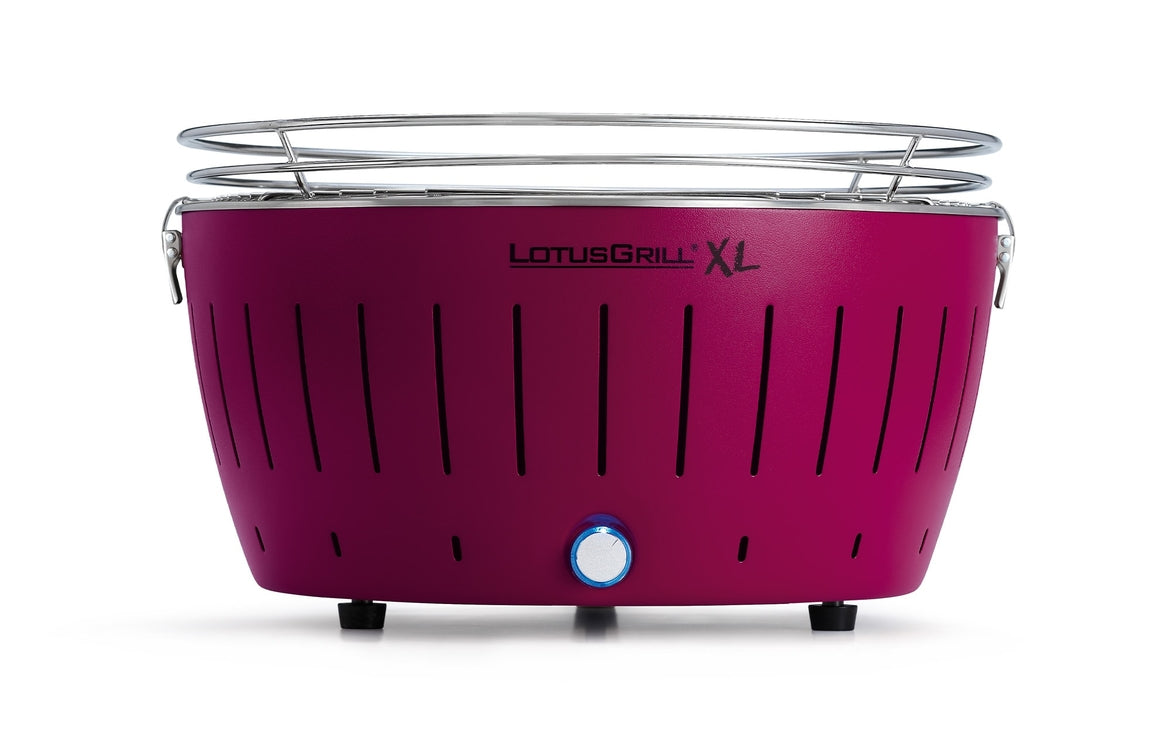 LOTUSGRILL - Barbecue da Tavolo XL | Carbonella Senza Fumo | Griglia Ø40,5cm | 6,5 kg | USB