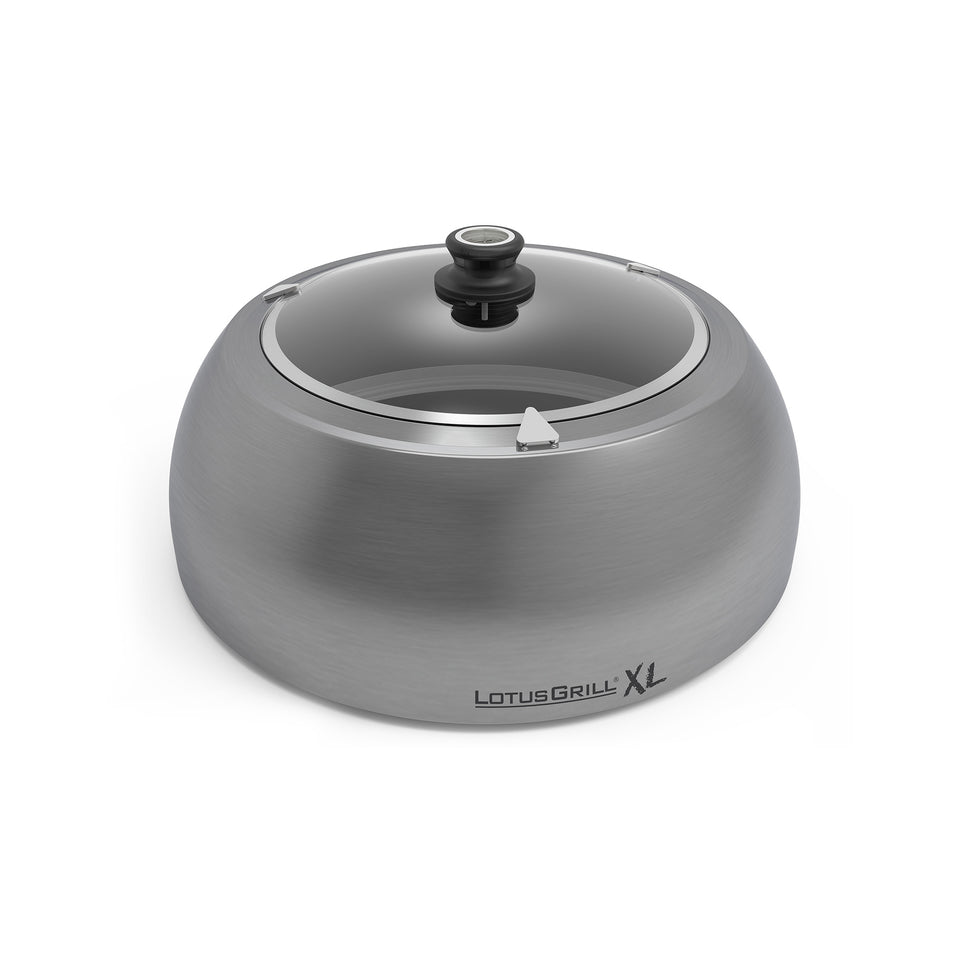 LotusGrill Cappa XL acciaio inox DK-SG-435 grigio vista laterale