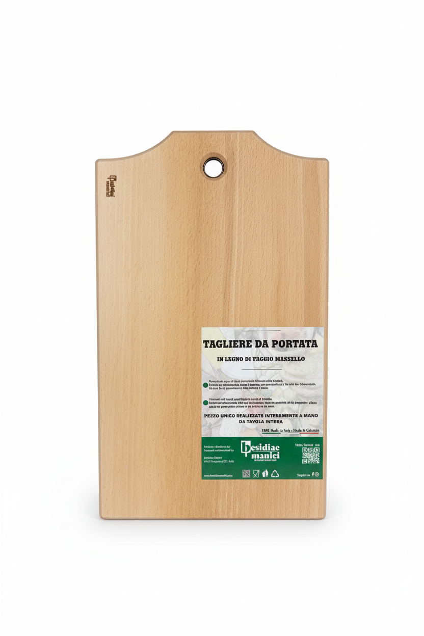 Desidiae Manici tagliere 29x17 arco faggio fronte etichetta sfondo bianco