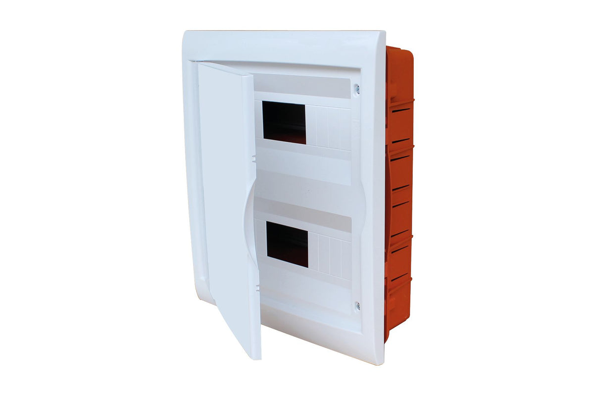 FAEG - Coffret encastrable 24 modules FG14624 | Porte blanche | IP40 | Rail DIN | CEI EN 60670