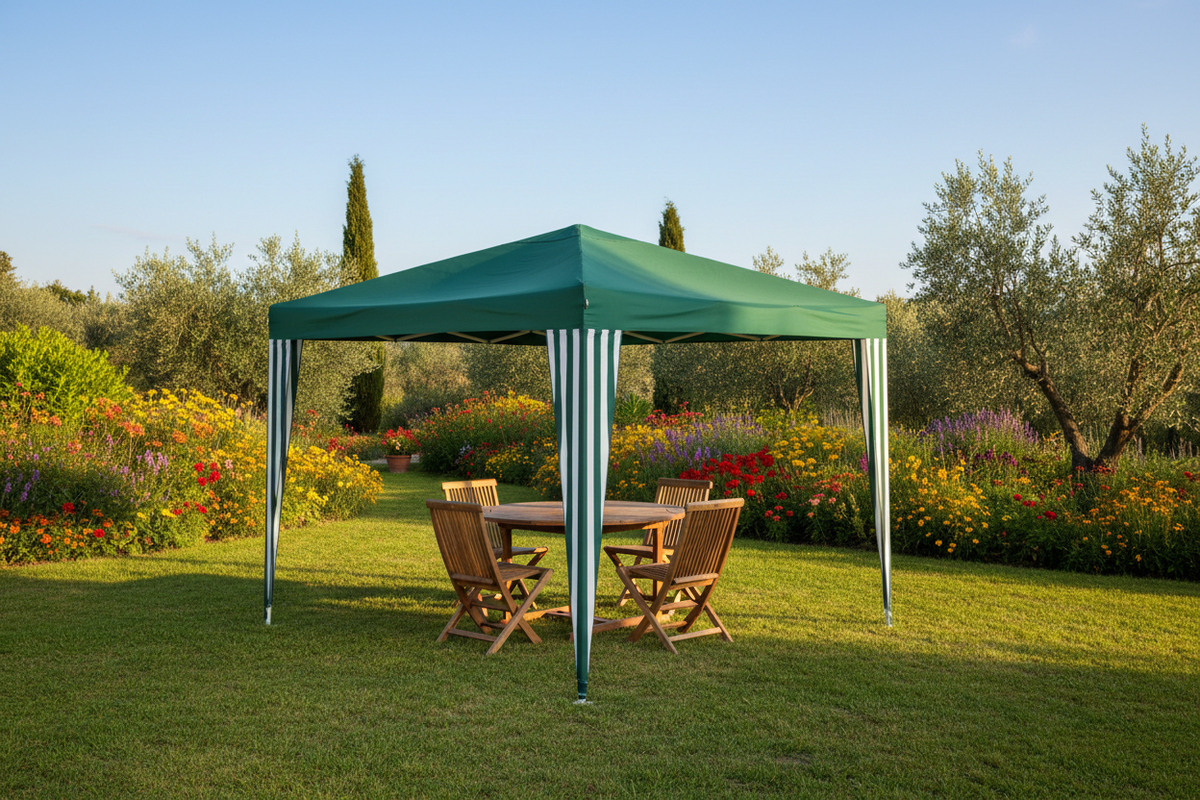 Gazebo Tropikana Verde - Ambientato Corretto