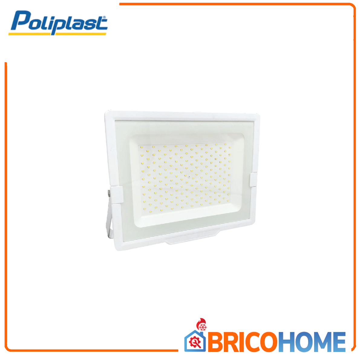 POLIPLAST - Proiettore LED VICKY 150W 6500K | 13.000 Lm | IP65 | 185-265V | Alluminio | Esterno | Nero o Bianco