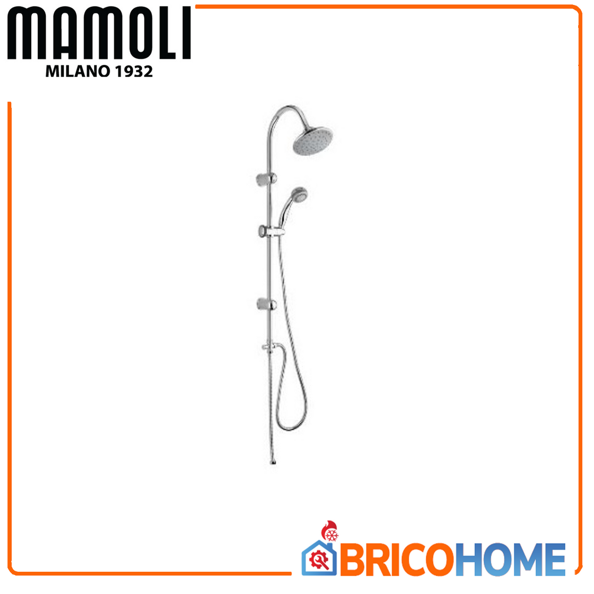 MAMOLI - Colonna Doccia Doppia Erogazione Serie C1 | Soffione 16cm | Doccetta 3 Getti | Finitura Cromo | Made in Italy