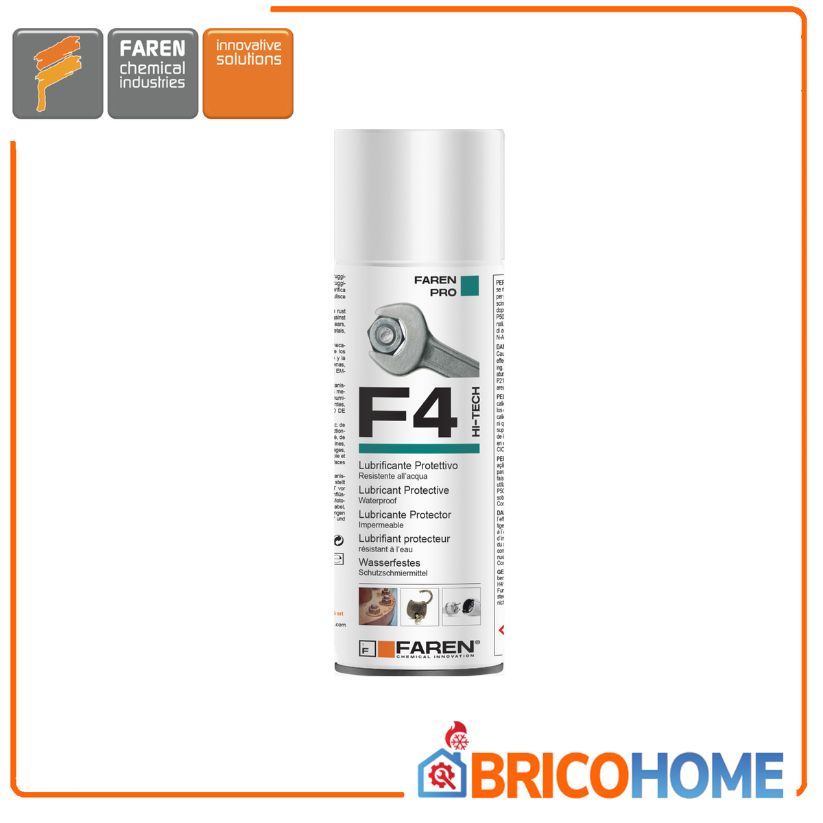 FAREN - Lubrificante Sbloccante Multiuso F4 ml.400 | Anticorrosivo | Idrorepellente | Protettivo