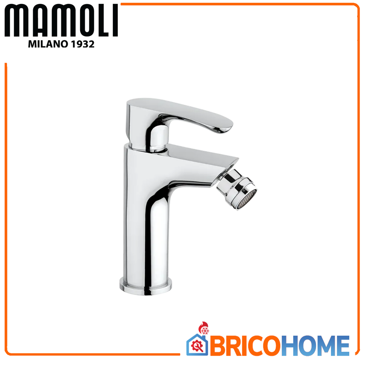 MAMOLI - Mitigeur monocommande bidet chromé Smile | Vidage inclus | Flexibles 3/8" | Cartouche céramique