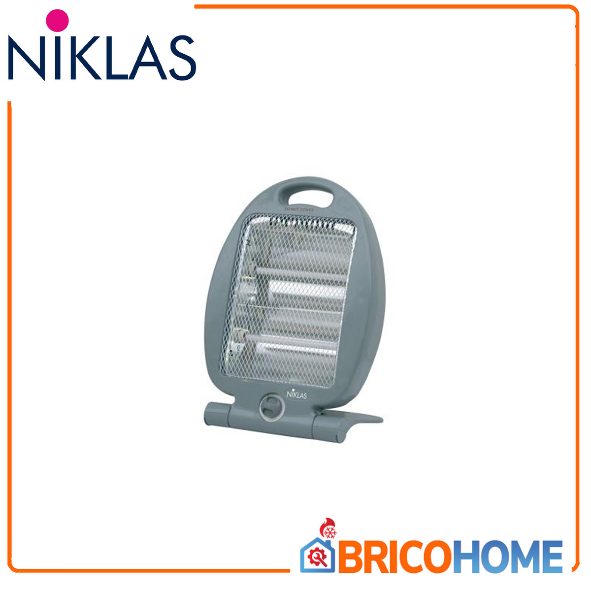 NIKLAS - Stufa al Quarzo Trend 539012 | 400/800W | 2 Livelli | Anti-Rovesciamento | Corpo ABS | 26x20x37cm