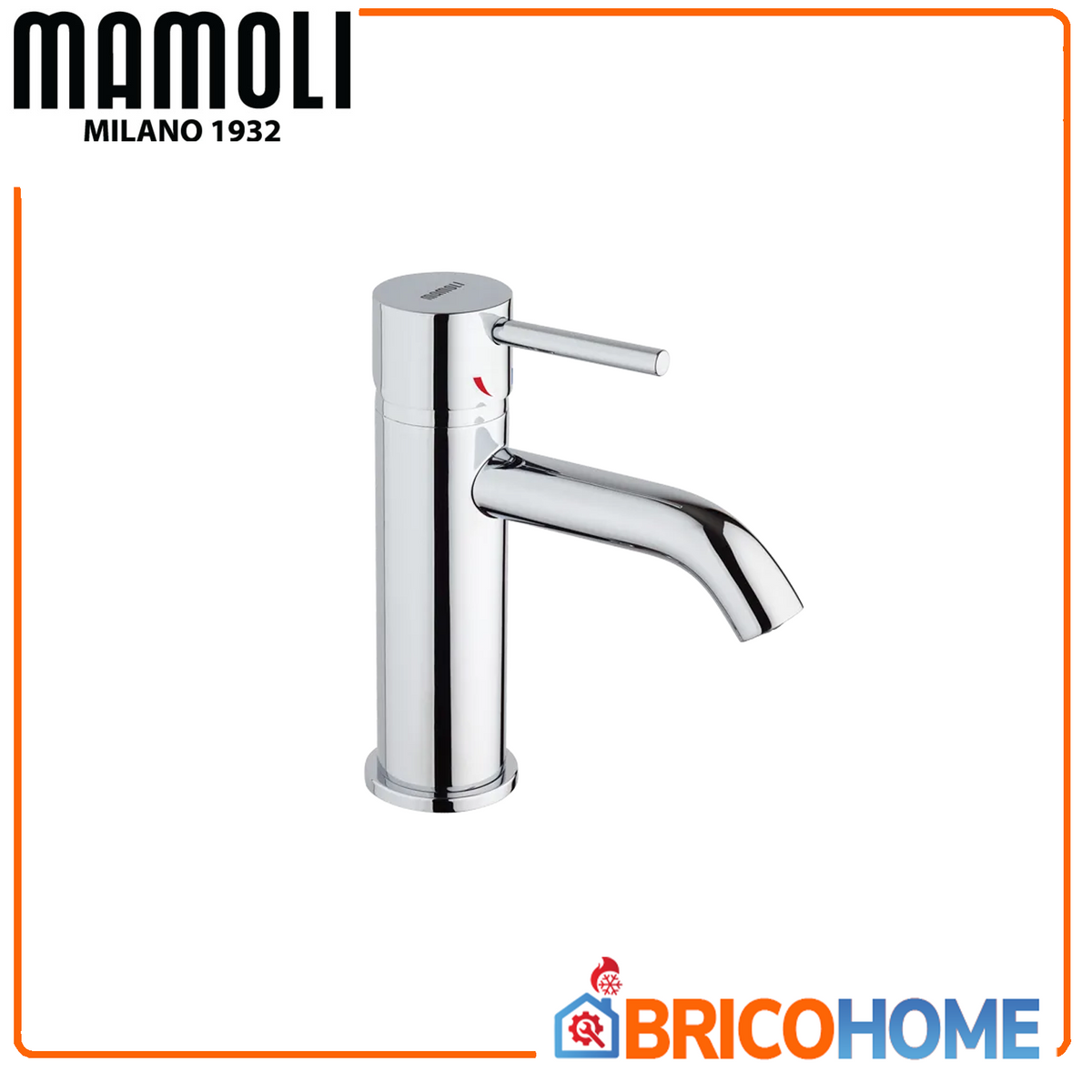 MAMOLI - Mitigeur monocommande lavabo chromé Pico | Vidage inclus | Flexibles 3/8" | Cartouche céramique