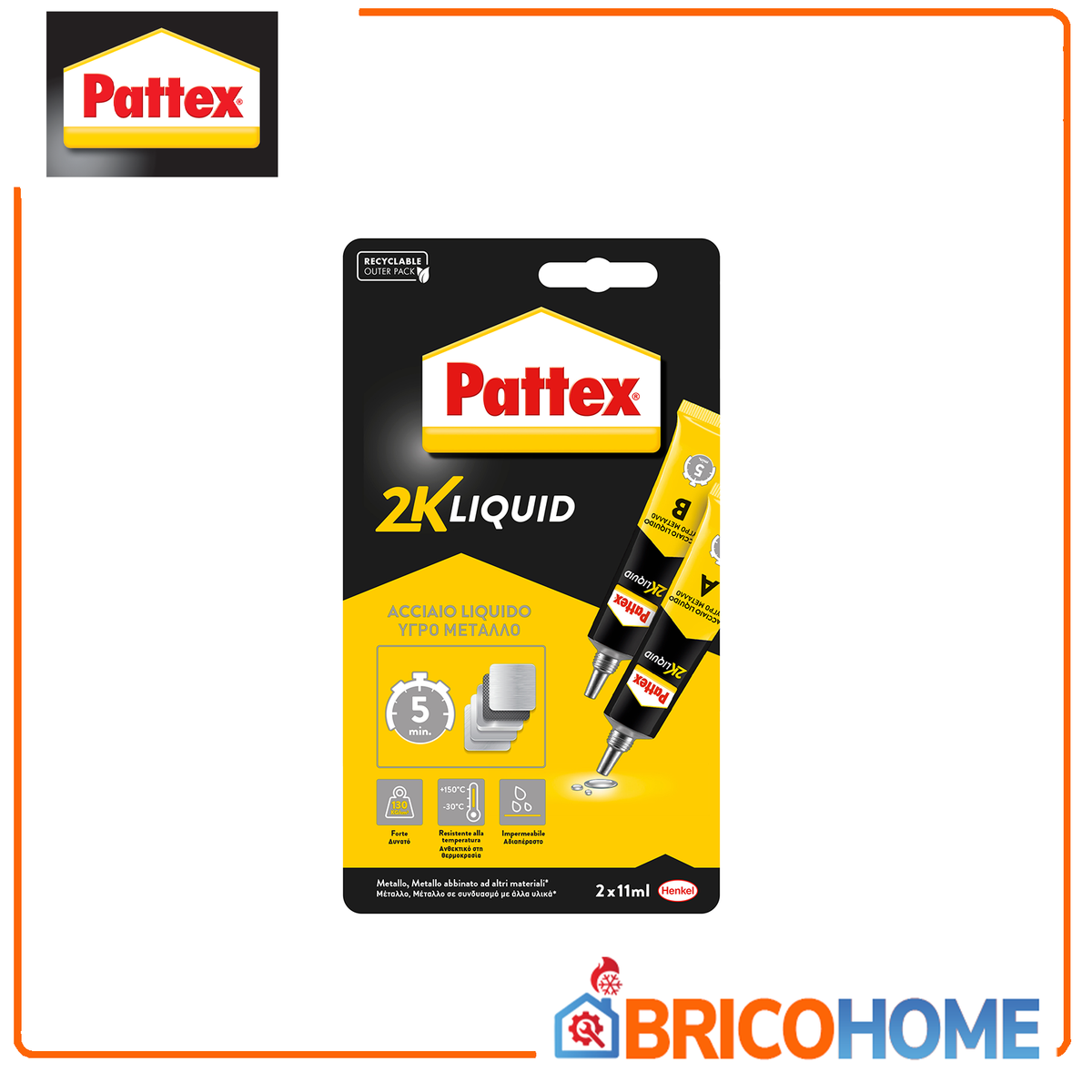 Liquid Steel Zweikomponenten-Epoxidkleber 2 x 11 ml - 2K Liquid PATTEX