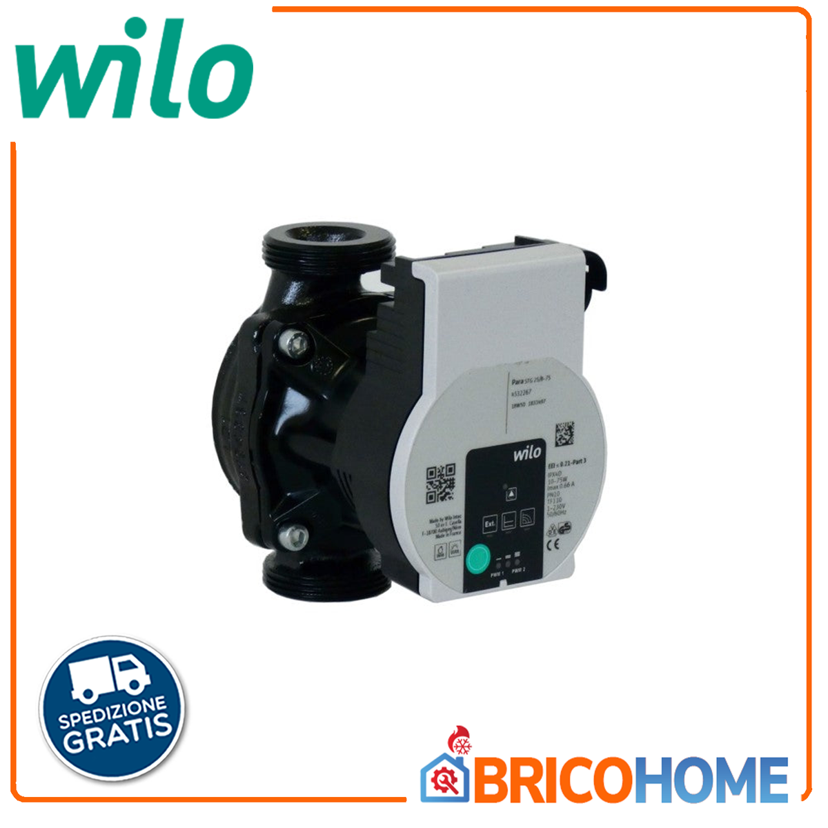 Circolatore inverter solare WILO Para STG 25/8 int.130mm