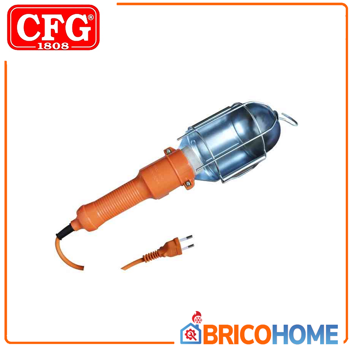 CFG - Lampada da Lavoro EL081 | Cavo 5 Metri | Attacco E27 | Portalampada Portatile | Officina e Cantiere