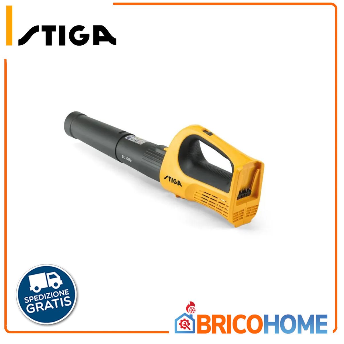 STIGA - Soffiatore a Batteria BL 100e Kit | 20V 4Ah | 0,28 kW | 40 min Autonomia | Tubo Corto Incluso