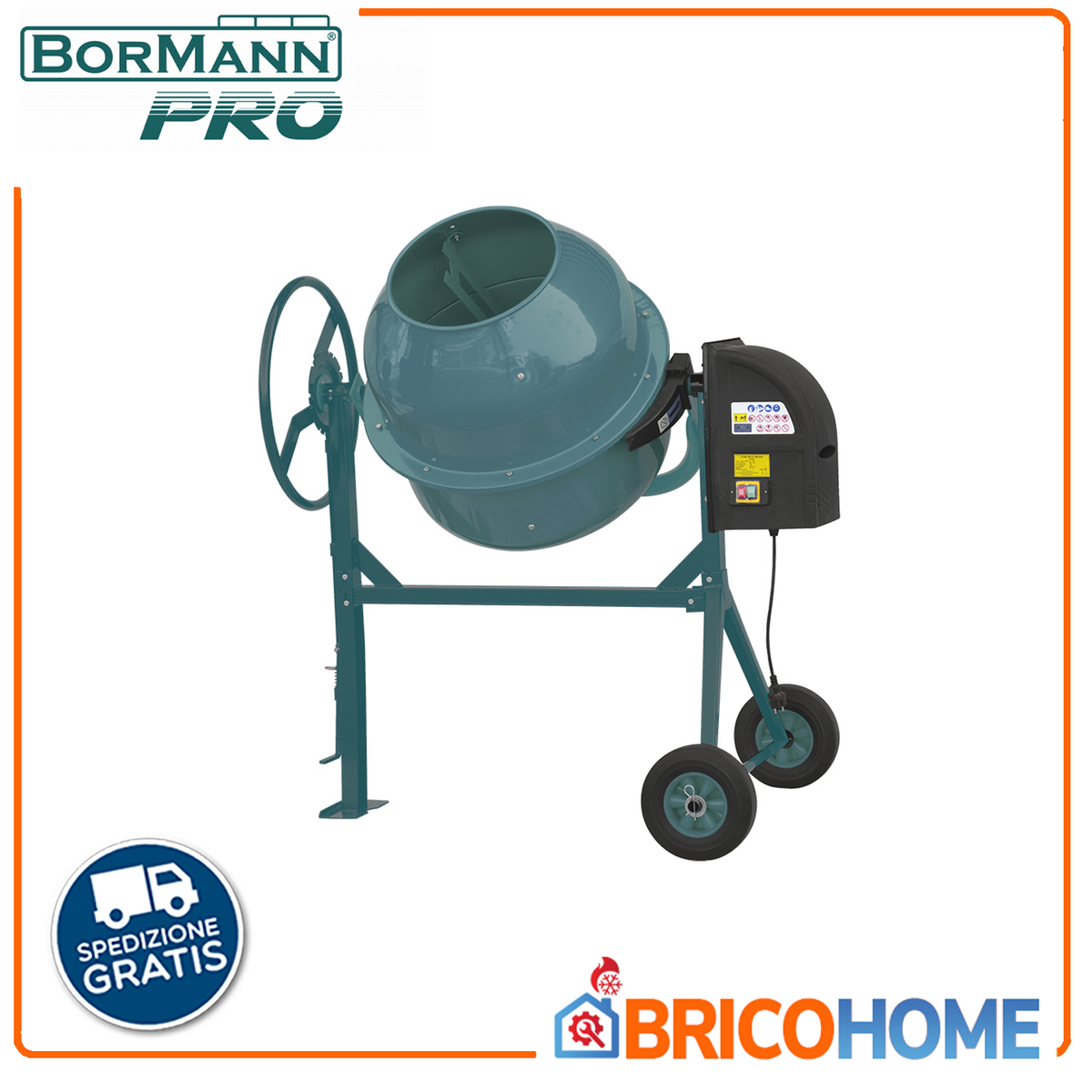 BORMANN Pro Electric Concrete Mixer 180L 800W BMX1810