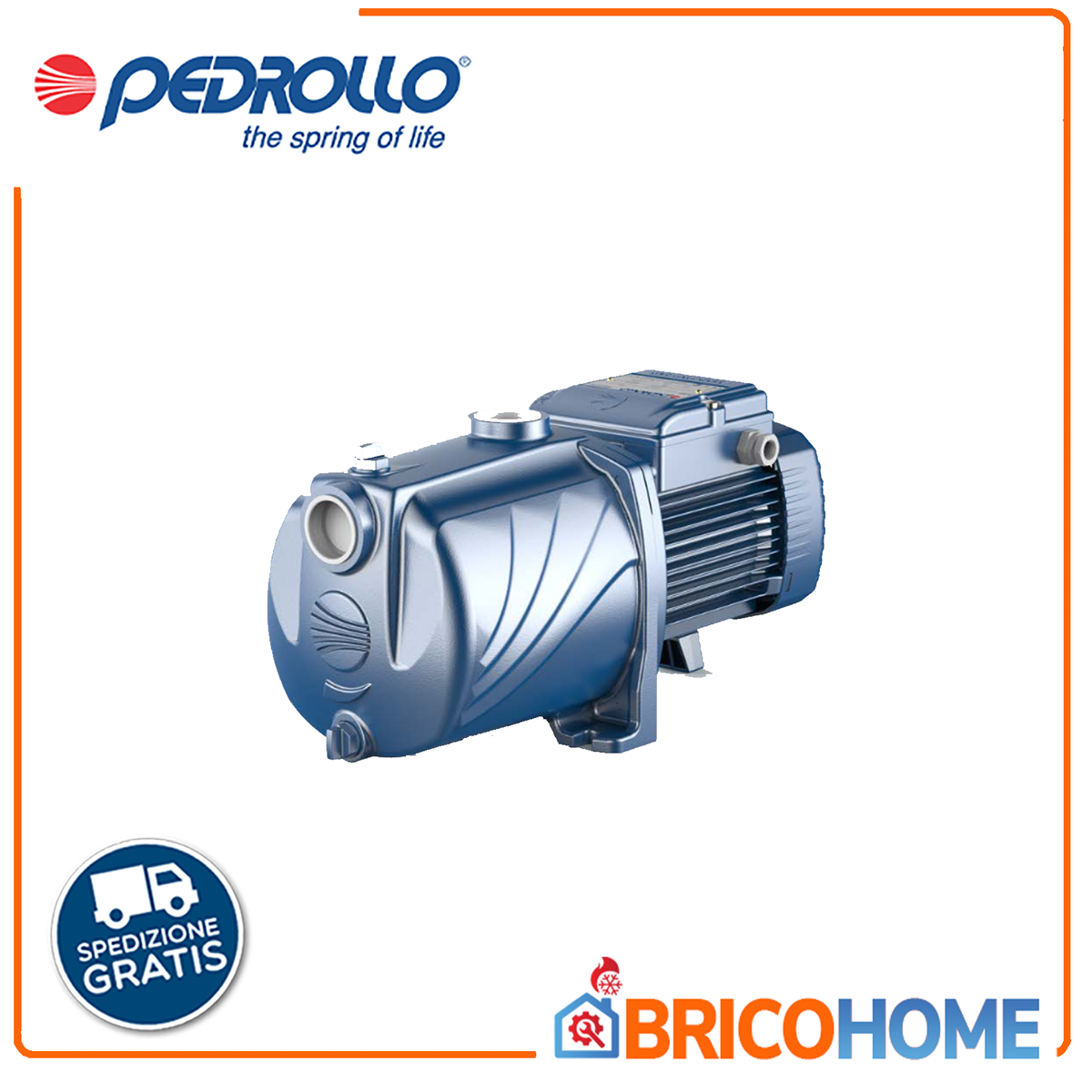PEDROLLO – Elettropompa Centrifuga Multigirante 4CPm80 | 0,75 HP | Silenziosa | 80 l/min | Prevalenza 50m