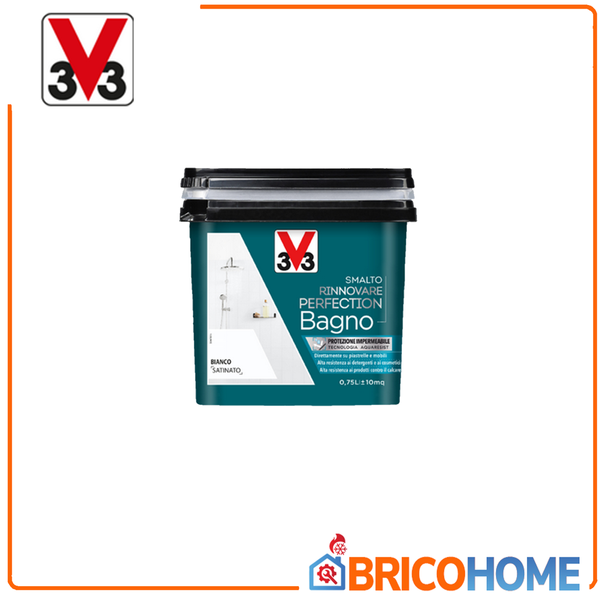 V33 - Smalto Rinnovare Perfection Bagno | Tecnologia Acquaresist | Piastrelle Muri Legno | 6 Tinte Satinate