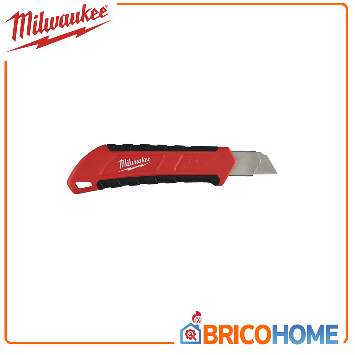 MILWAUKEE - Cutter Taglierino Snap-Off Knife 48221961 | 18mm | Lama Carburo | Blocco Metallo | Grip Gommato
