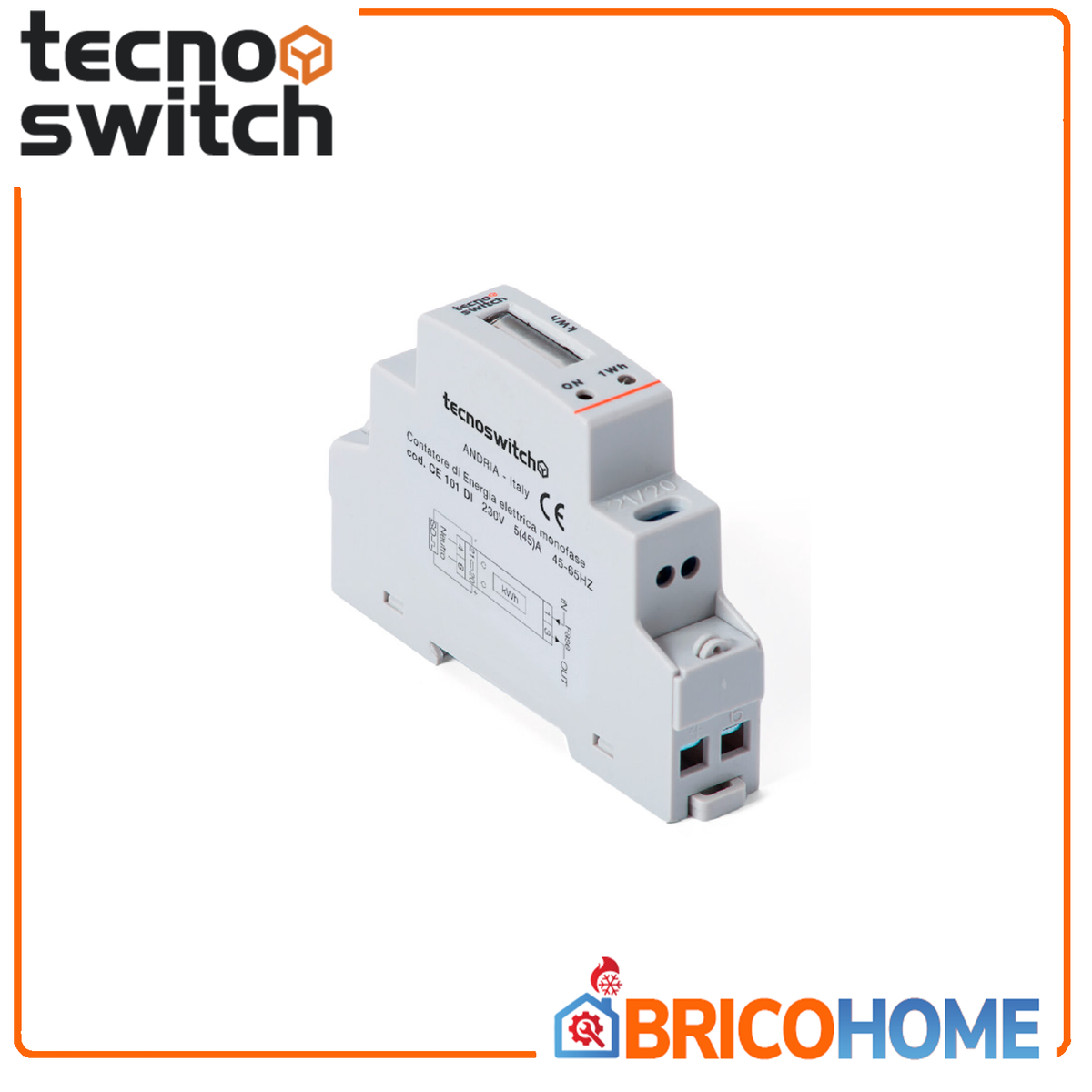 Einphasen-Elektronikzähler, 1 Modul - Tecno Switch