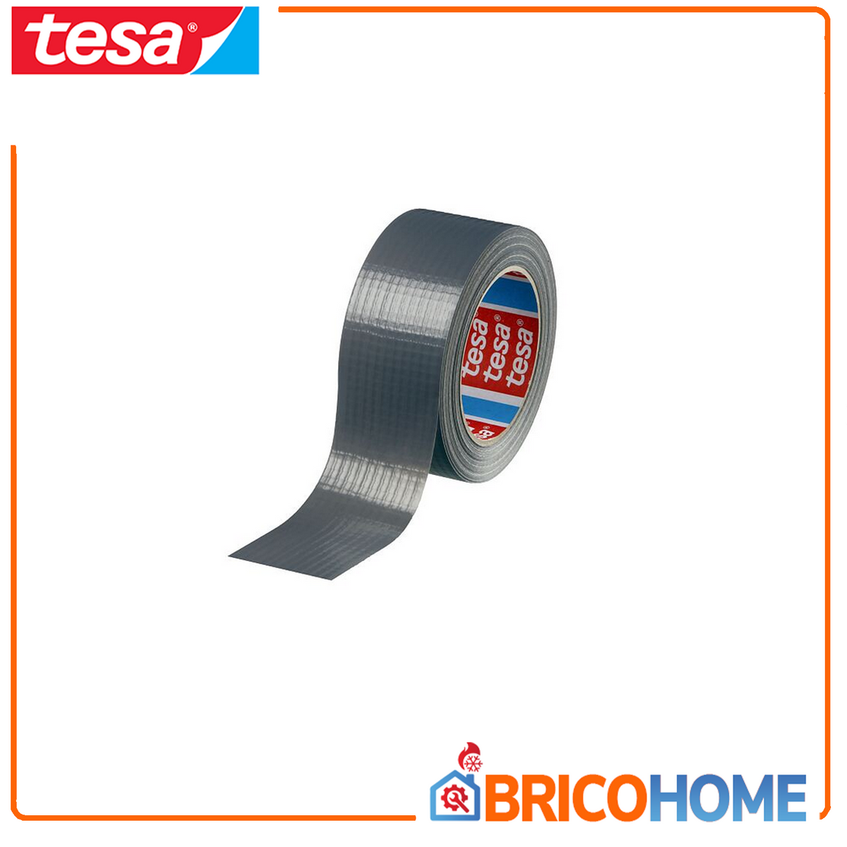 TESA - Nastro Americano Telato 4610 | 50mm x 25m | Duct Tape | Nero / Grigio | Strappabile a Mano