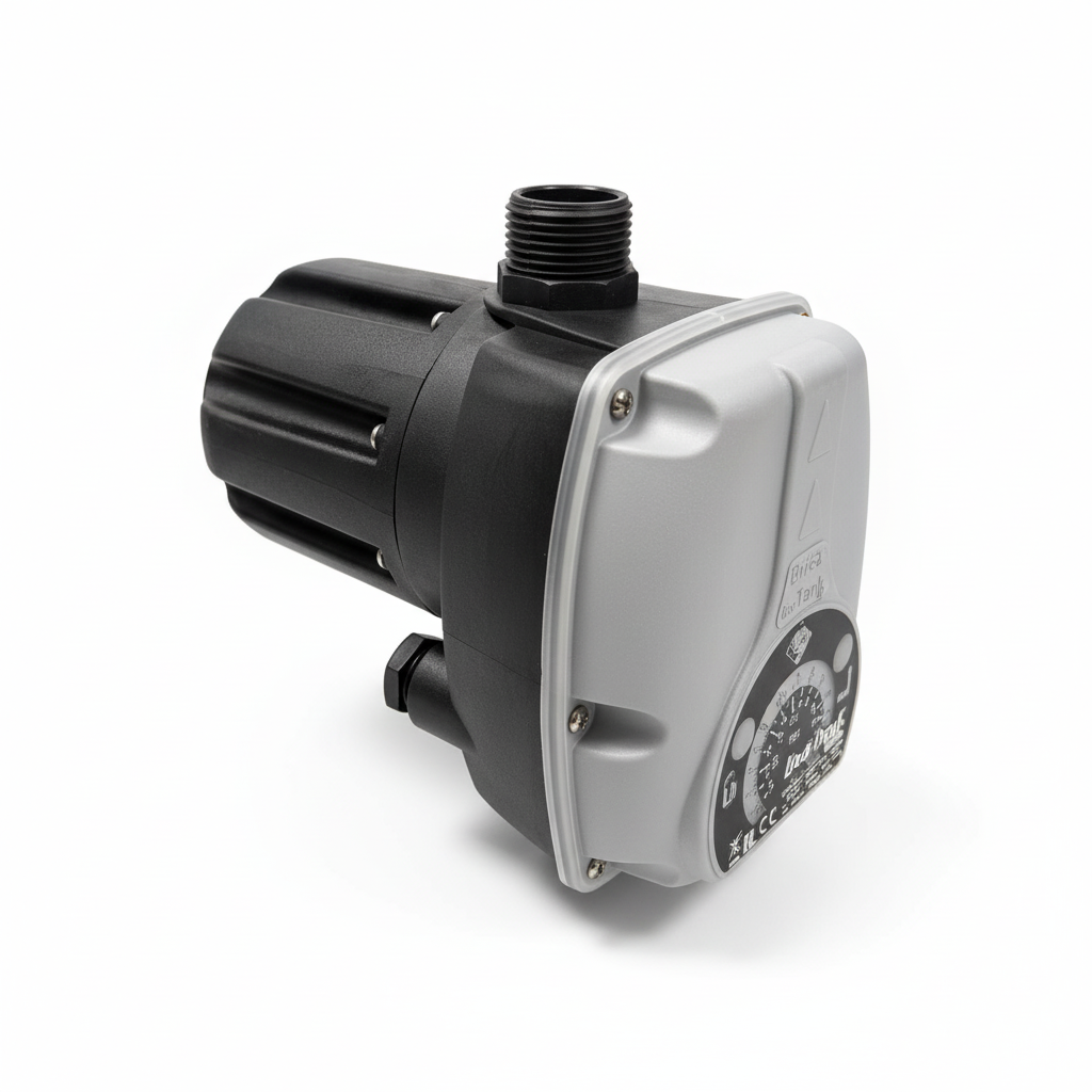 Italtecnica Brio Tank Digital pressostato lato destro pannello controllo sfondo bianco