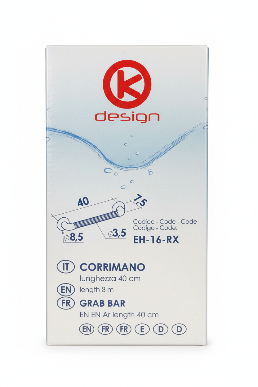 K Design corrimano EH-16-RX 40cm confezione sfondo bianco