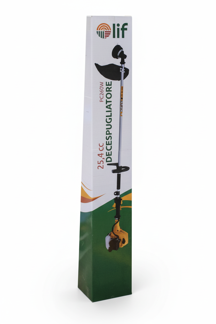 LIF PC260W decespugliatore 25.4cc confezione scatola sfondo bianco senza filigrana