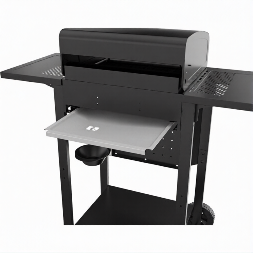 KASART - Barbecue à gaz sur chariot KASAGRILL F4 4 feux | 10 kW | Grille en fonte 63,5x34cm | Allumage automatique | Tablettes pliantes | Réf. 8038197