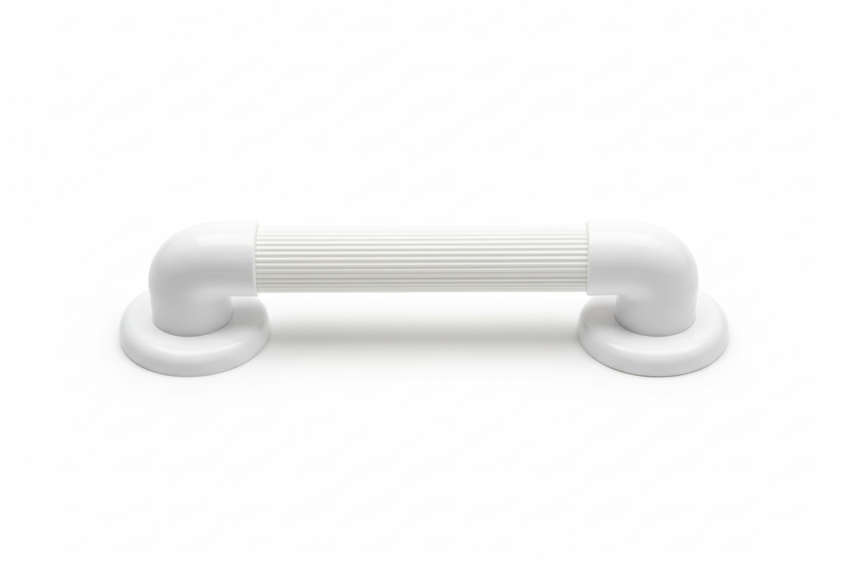 Maniglione sicurezza bagno bianco 30cm orizzontale sfondo bianco