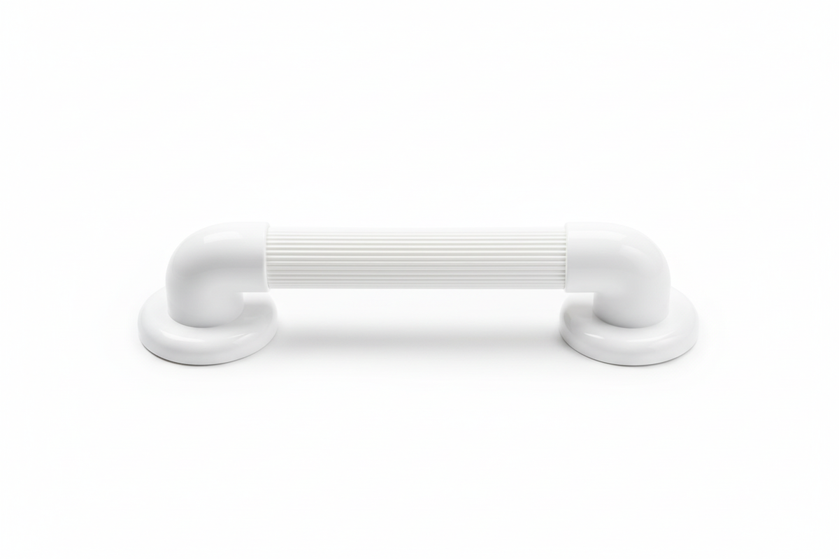 Maniglione sicurezza bagno bianco 45cm orizzontale sfondo bianco
