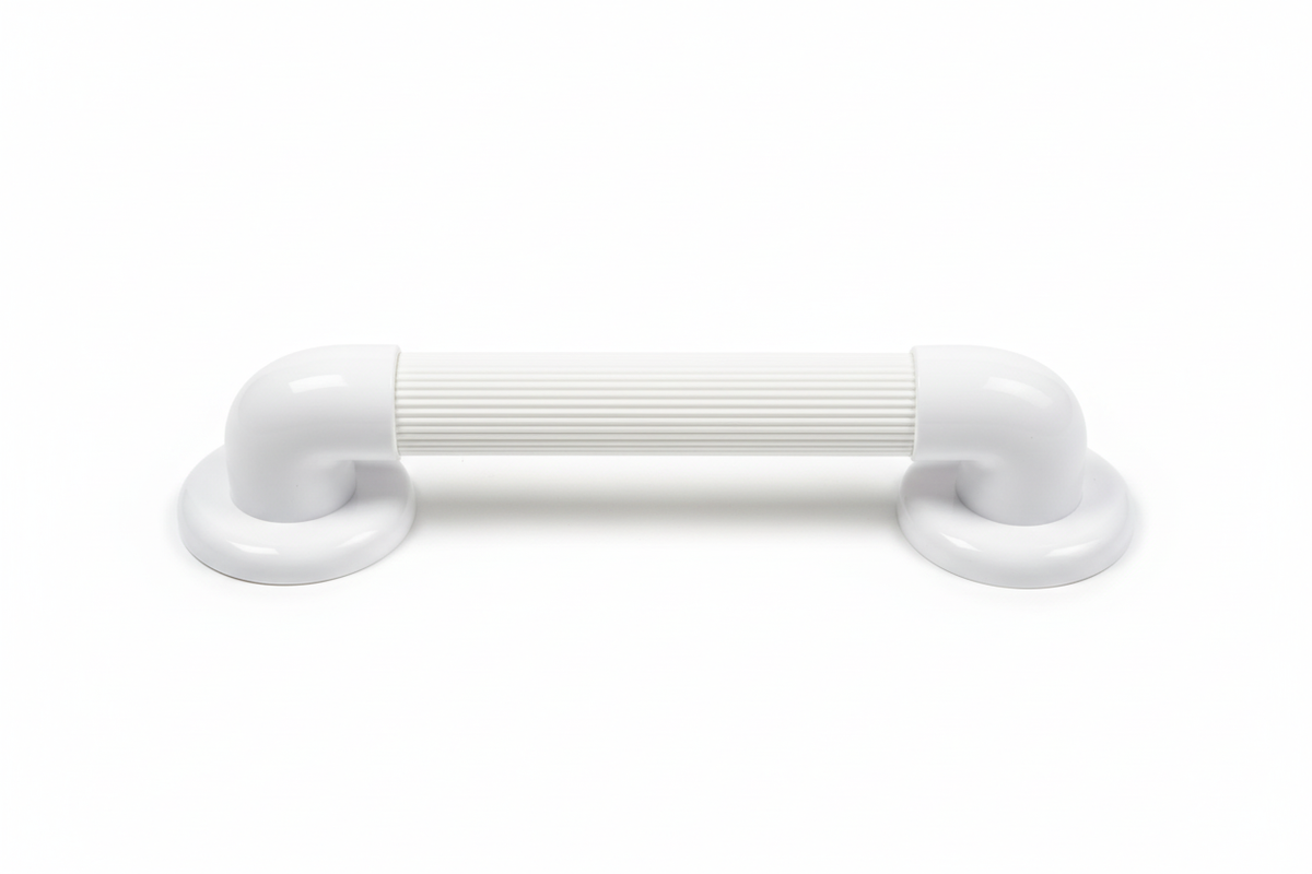Maniglione sicurezza bagno bianco 60cm orizzontale sfondo bianco