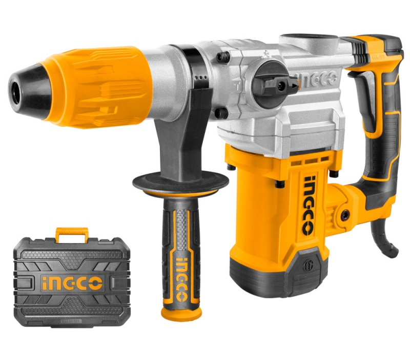 INGCO - Martello Demolitore Rotativo RH1600388 | 1600W | SDS-MAX | 10J | Antivibrazione | Kit Valigetta