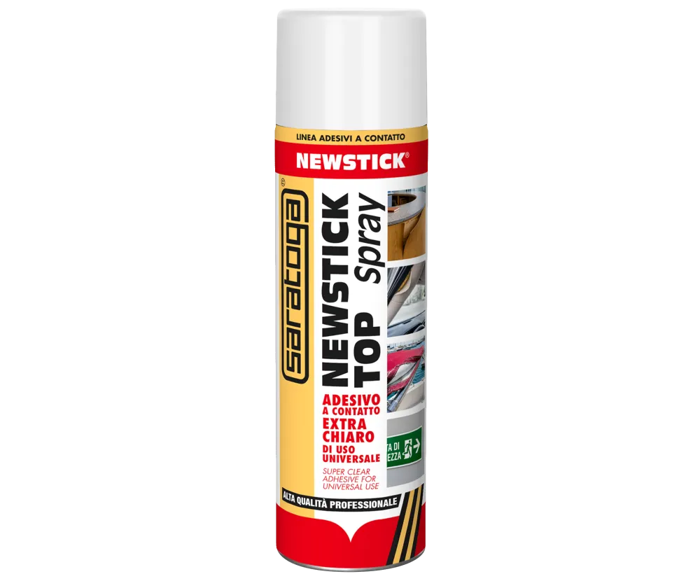 SARATOGA Newstick Top Spray - Adesivo a contatto extrachiaro universale 500ml