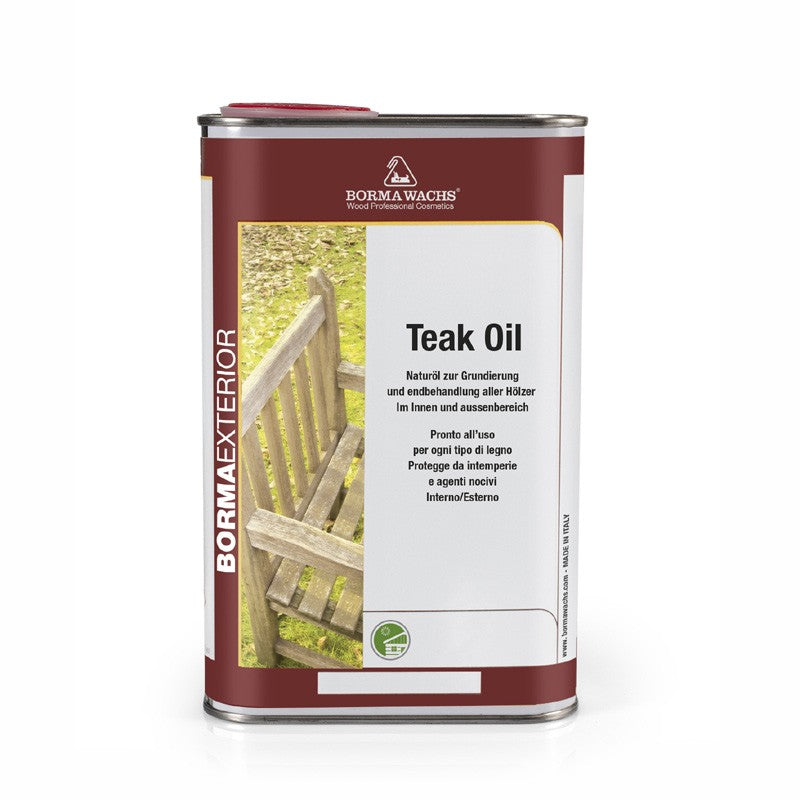 BORMA WACHS - Olio Teak 0361 Neutro | Olio Protettivo Naturale | Idrorepellente | Filtri UV | Non Sfoglia | Esterno e Interno