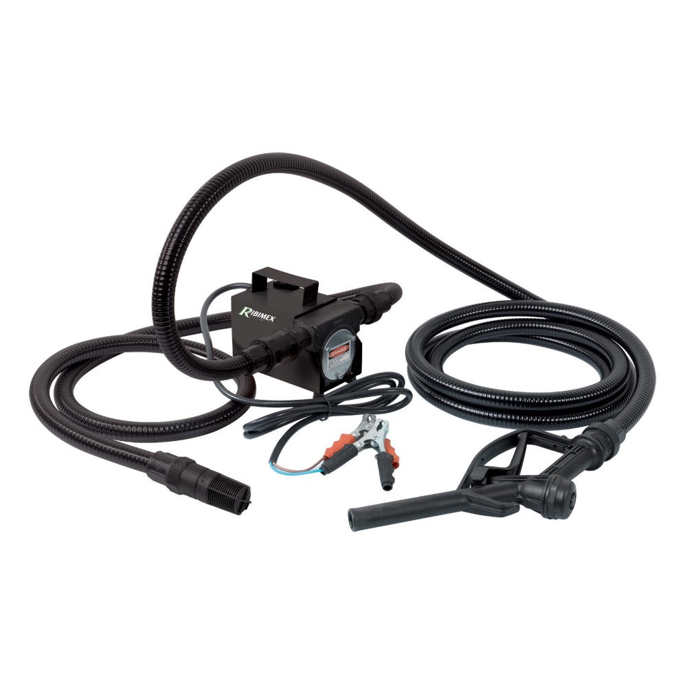 RIBIMEX - Kit Pompa Gasolio 12V PRKG12V | 140W | 40 L/min | IPX5 | Tubo 2+4 m