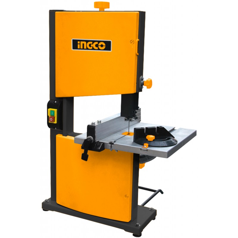 INGCO - Sega a Nastro 350W BAS3502 | 80mm Profondità | 230mm Larghezza | Piano 300x300mm | 0-45°