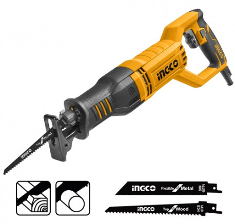 INGCO – Säbelsäge 750W RS8008 | SDS | 115mm Holz | 8mm Stahl | Klingen-Set