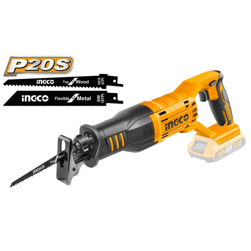 20V reciprocating saw (body only) + 2 INGCO blades