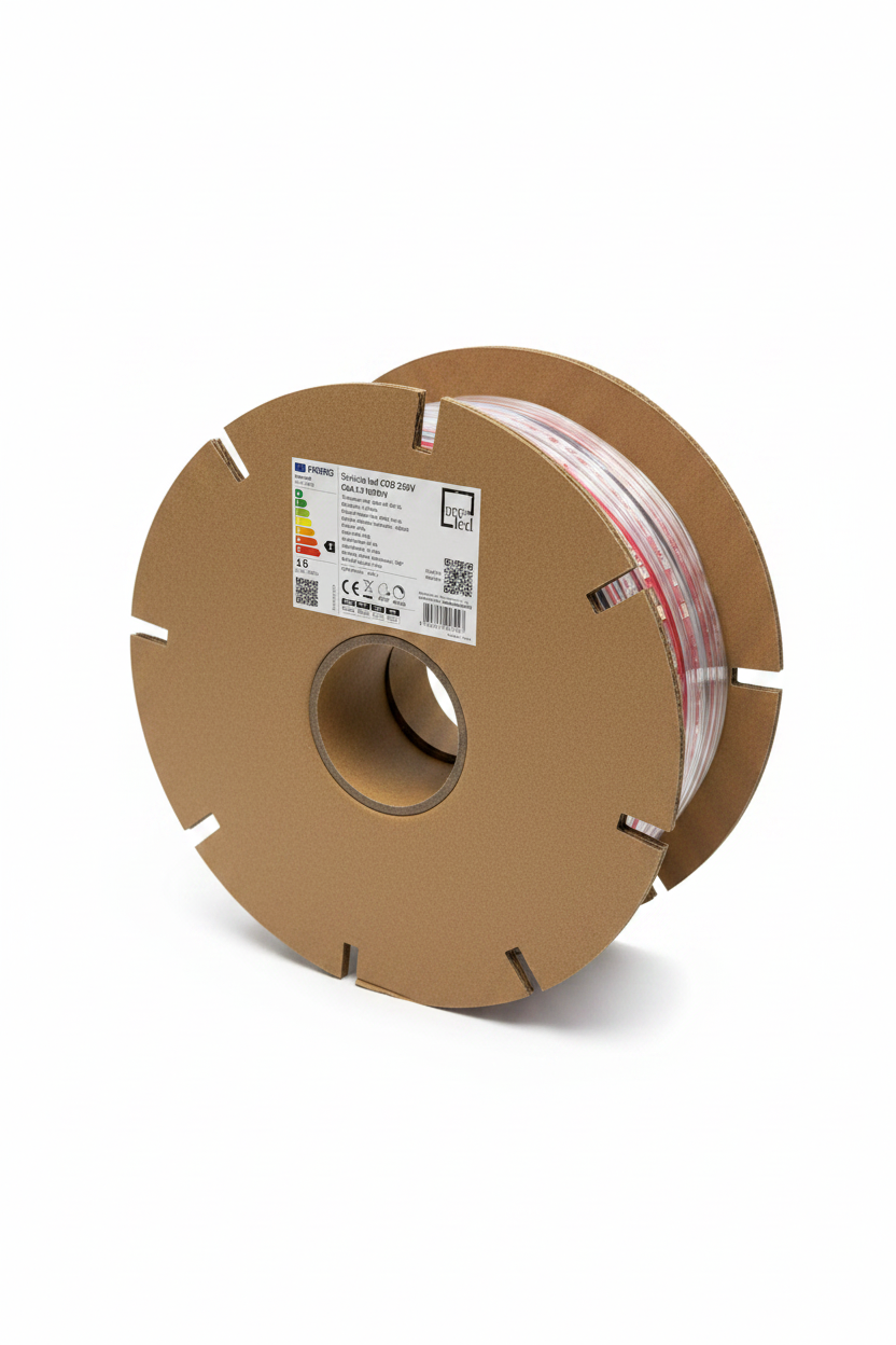 Strip LED COB 230V - Rotolo sfondo bianco