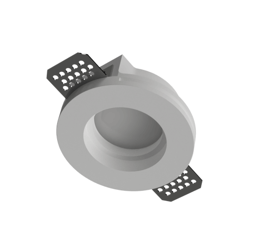 CENTRO FARETTI - Spot en plâtre encastrable rond FP56 | Douille GU10 | Peignable | Faux plafond