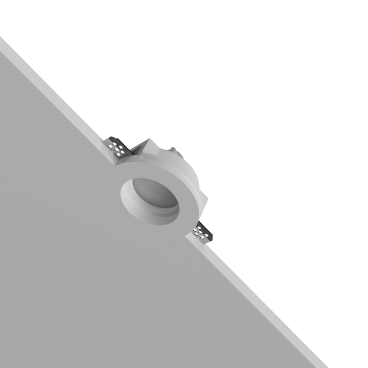 CENTRO FARETTI - Spot en plâtre encastrable rond FP56 | Douille GU10 | Peignable | Faux plafond
