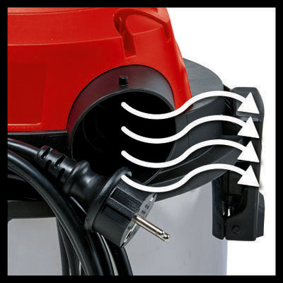 EINHELL - Nass-Trockensauger TC-VC 1820 S | 1250W | 20 L Edelstahl | Blasfunktion | Schwimmerschalter | 4 Rollen