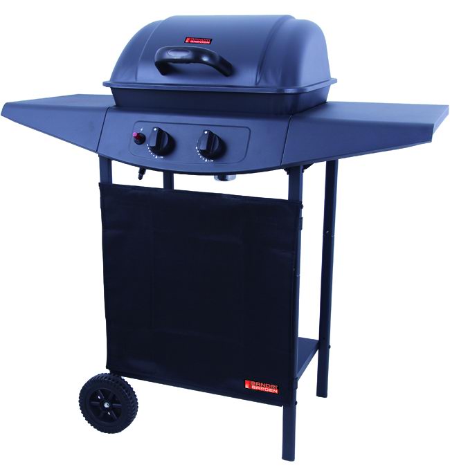 SANDRIGARDEN - Barbecue a Gas Argentina 78760-05 | 2 Fuochi Inox 5kW | Roccia Lavica | Piezo | 98x44x100cm