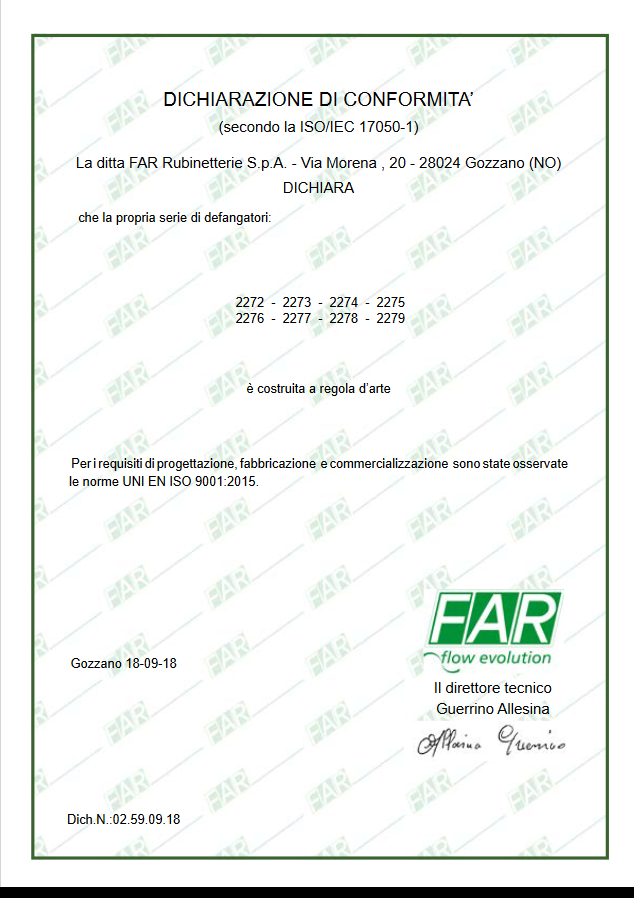 FAR - Defangatore Ultracompatto COMPACTFAR 2275 | Magnete | Ottone | 3/4" F-F | Impianti Termici
