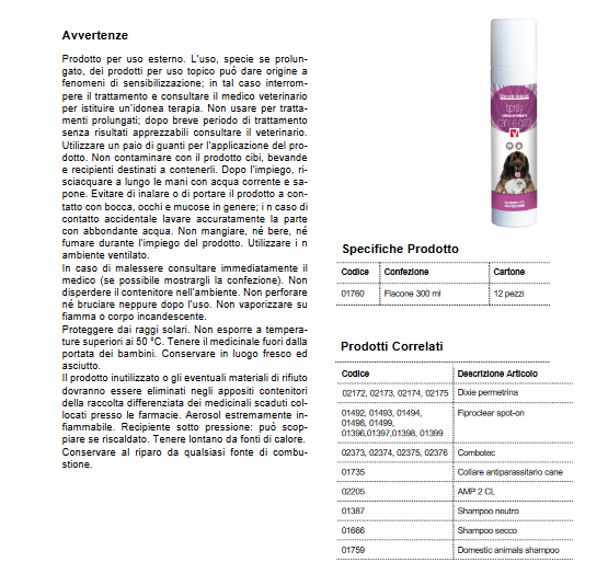 VEBI - Domestic Animals Spray Antiparassitario per Cani e Gatti | Antipulci Antizecche | 100g | A.I.C. 103235089